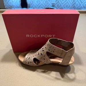 Rockport Tan Espadrilles with Perforated Design